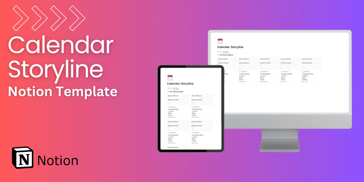 Calendar Storyline - Notion Template 🚀