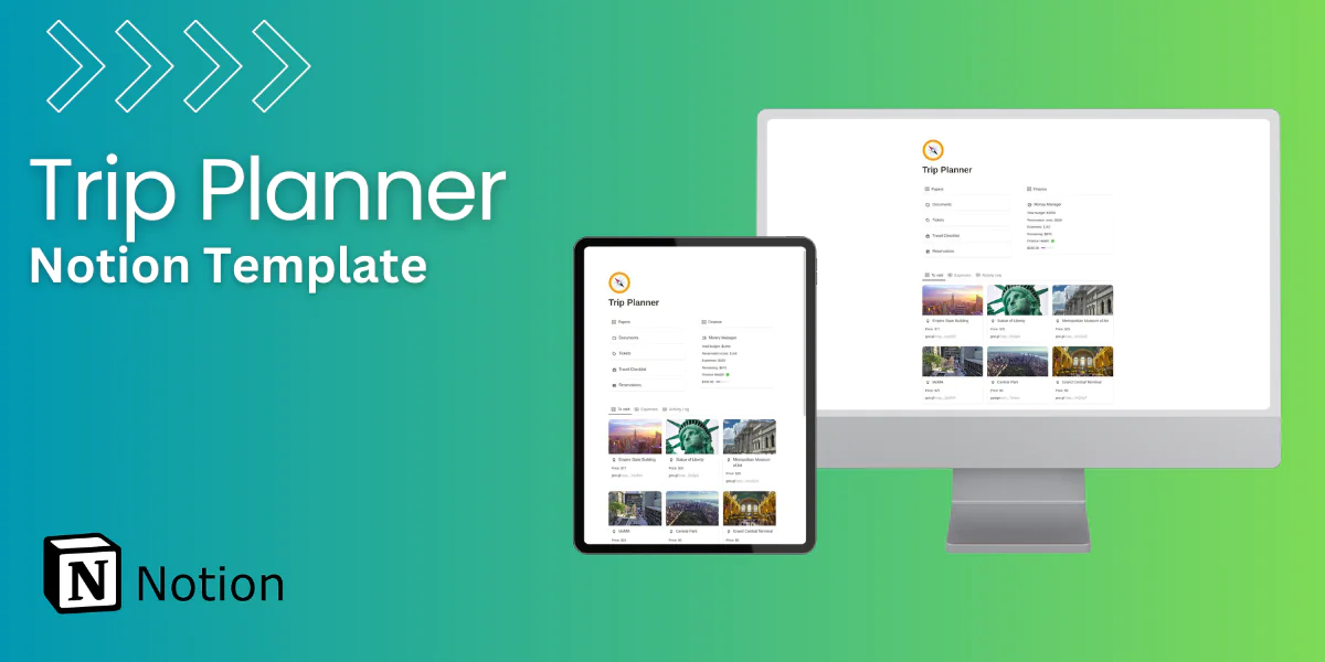 Trip Planner – The Ultimate Notion Template for Stress-Free Travel ✈️🌍