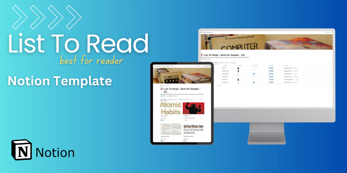 List to Read – The Ultimate Notion Template for Book Lovers 📚