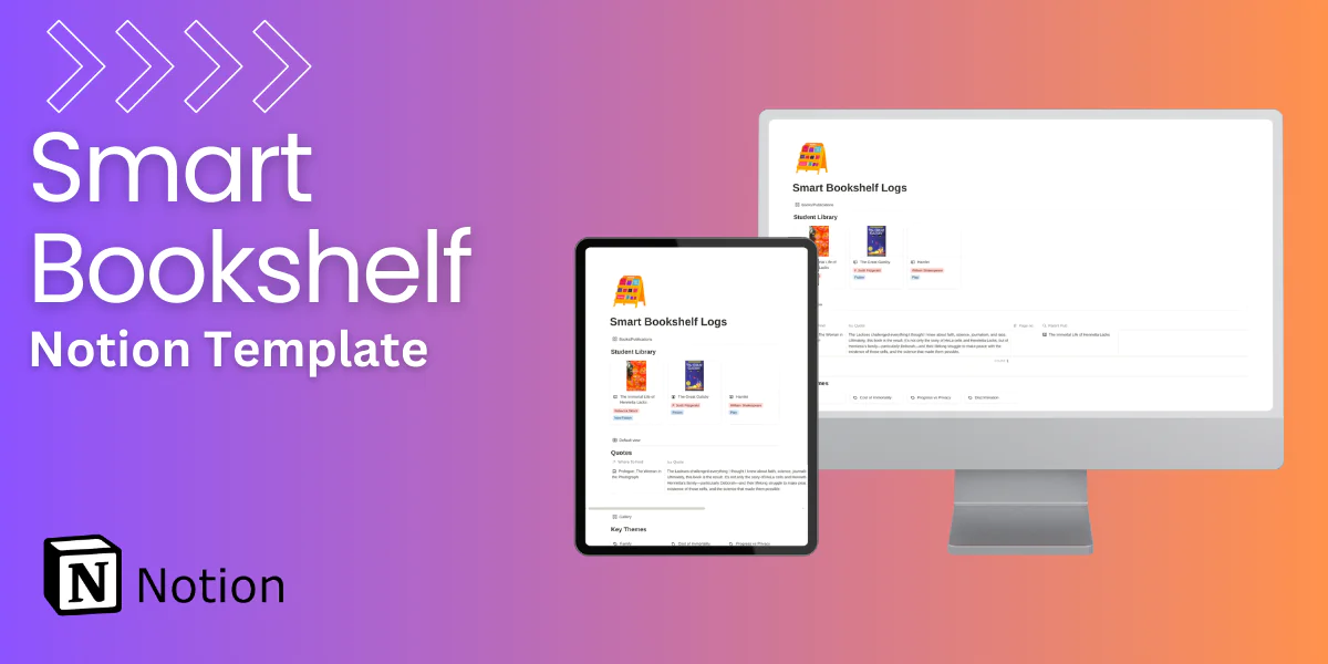 Smart Bookshelf – The Ultimate Notion Template for Book Lovers 📚
