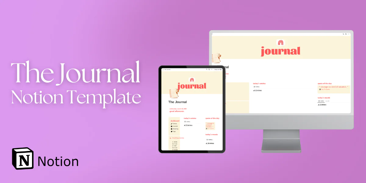 The Journal - A Complete Notion Template for Self-Reflection & Growth